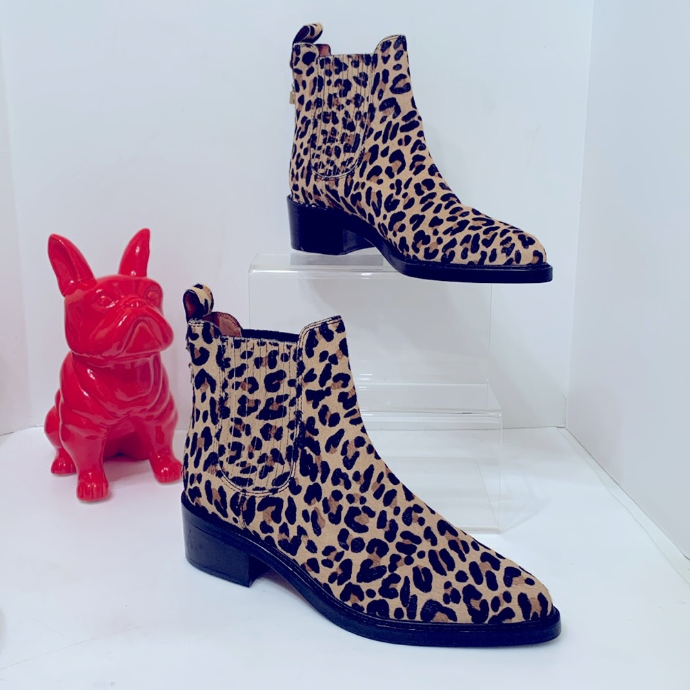 COACH leopard ankle boots Great condition
